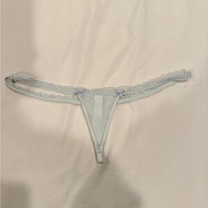 Skims Light Blue Lace Thong